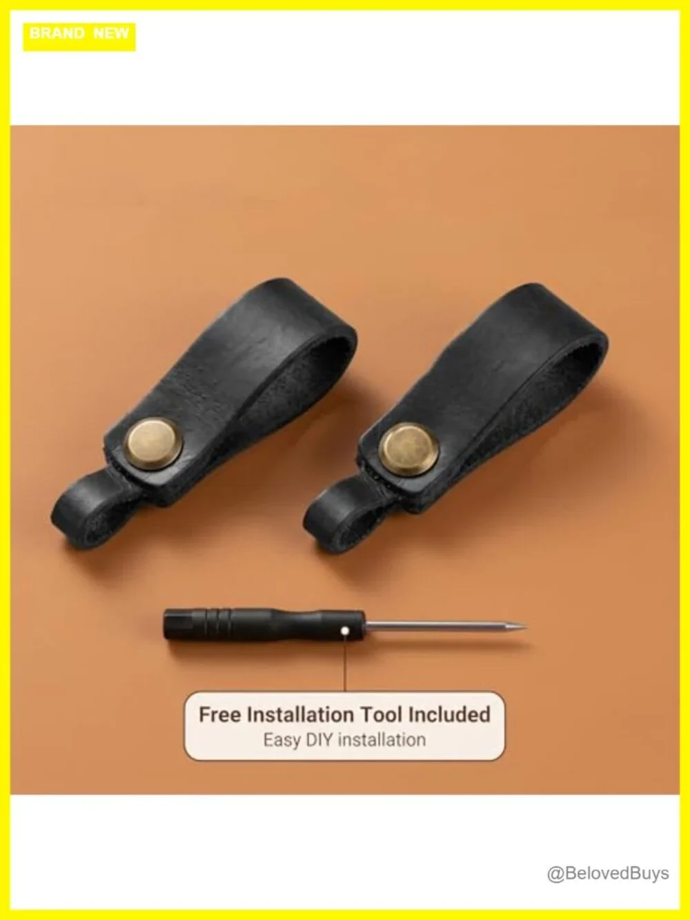 Faux Leather Keychain Strap Detachable Car Key Holder Robust Snap Fob Belt Loop